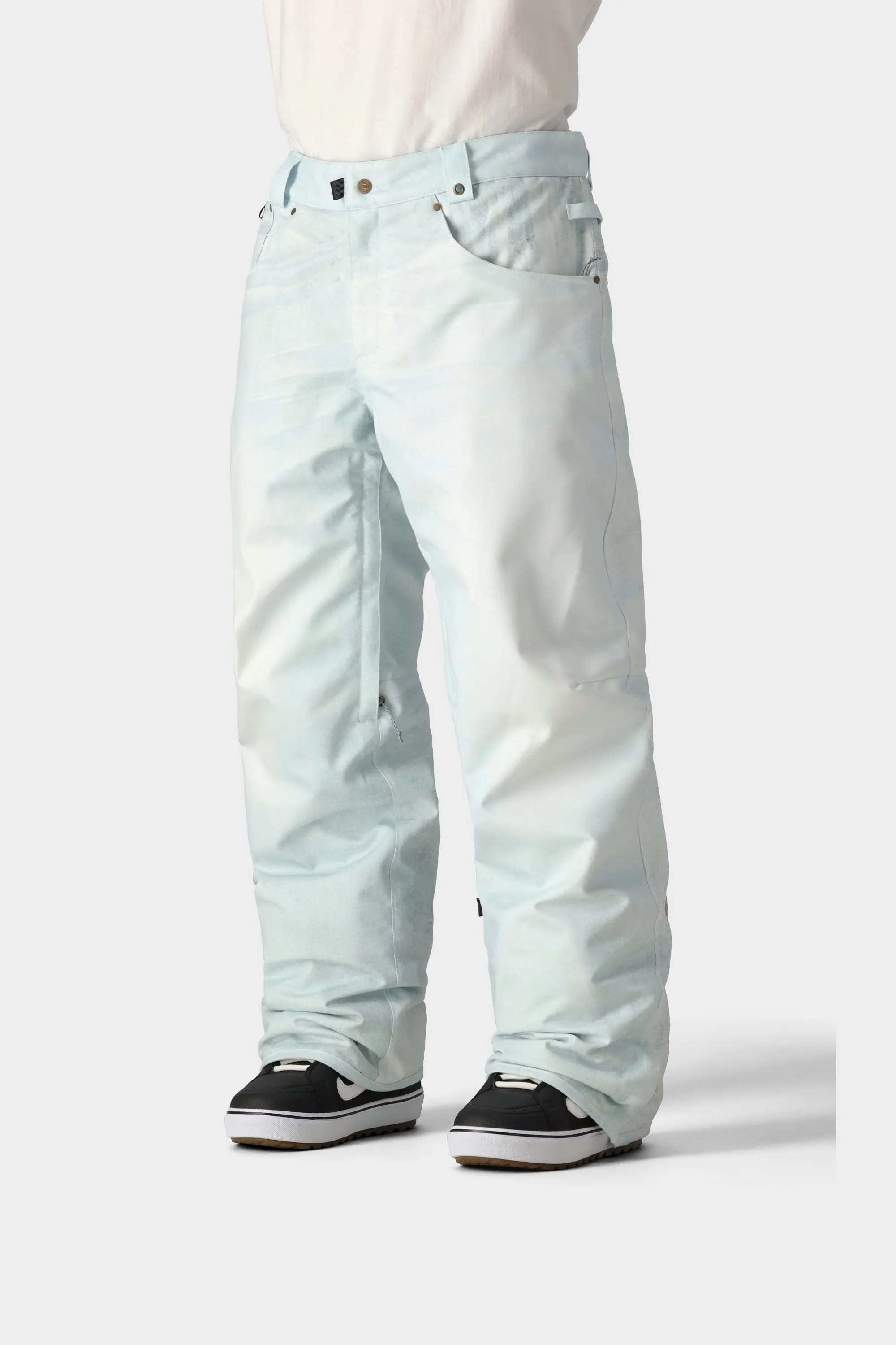 686 Enterprises Deconstructed Denim Pant - BLEACH WHITE DENIM