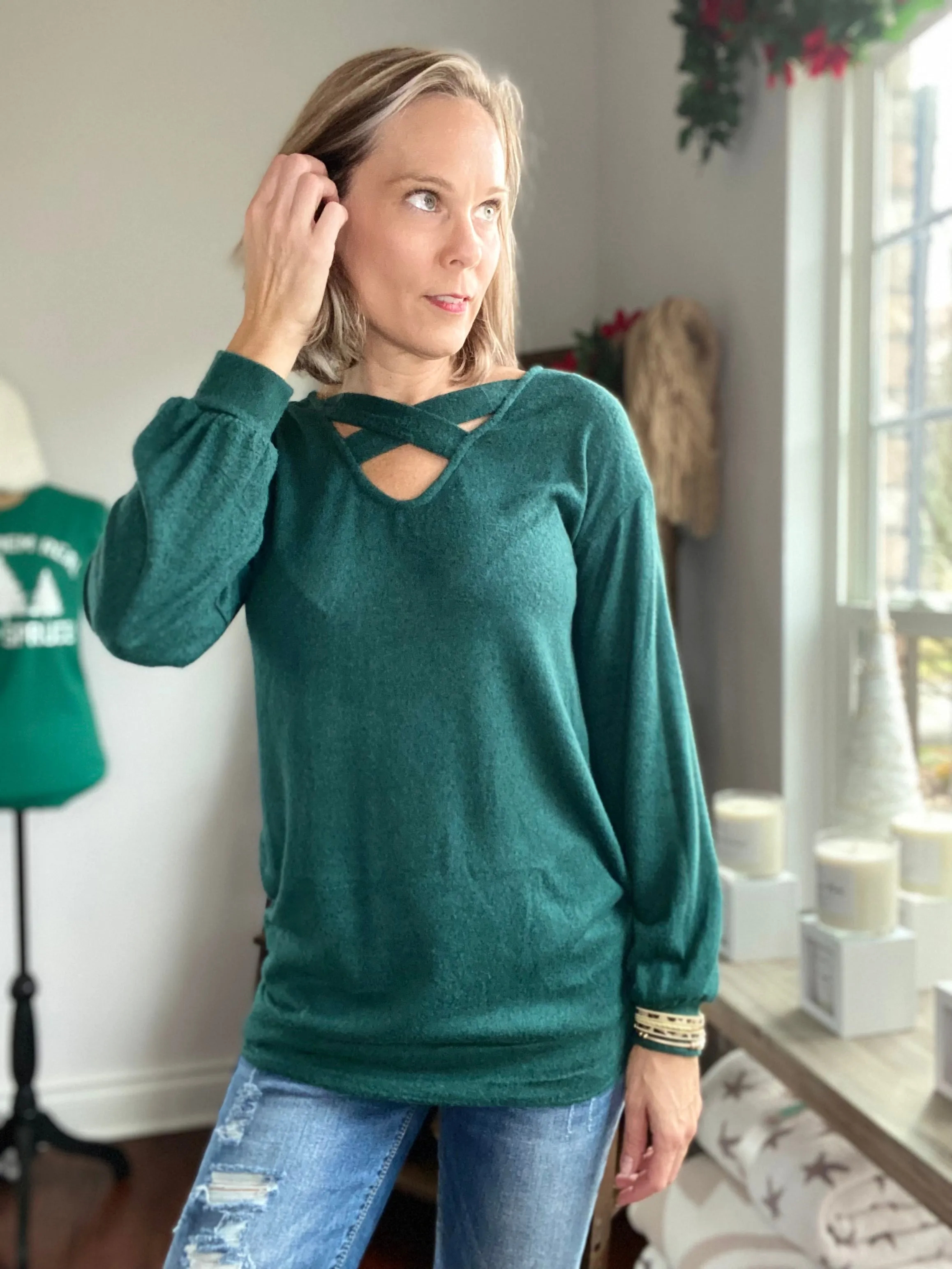 A Perfect Time Emerald Top