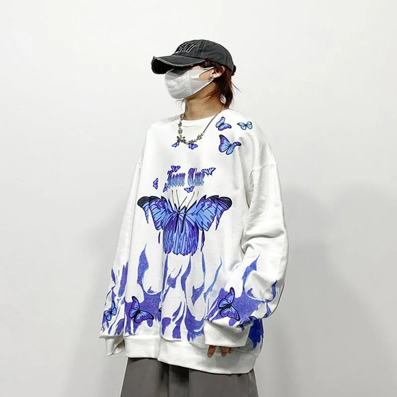 Aoi blue butterfly hoodie