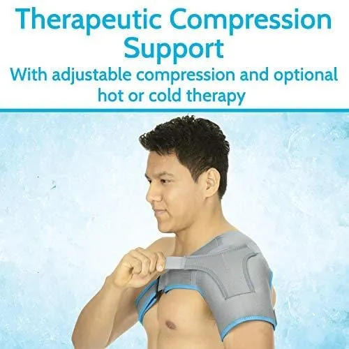 Arctic Flex Shoulder Ice Pack Brace - Cold Reusable Cool Gel Wrap & Hot Therapy - Immobilizer Compression Stability Support for Tendonitis, Dislocated Joint, Left & Right Rotator Cuff Arm Pain Relief