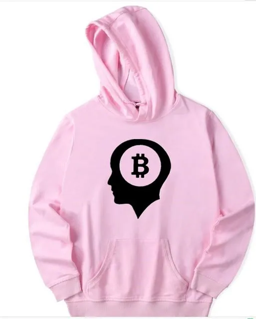 Bitcoin Hoodies With Zipper Men Women Casual Clothing Brand Print Bitcoin Hooded Sweatshirts