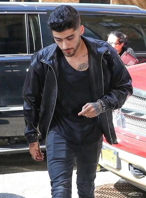 BLACK LEATHER JACKET WORN BY ZAYN MALIK