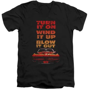 Blow It Out Gto Adult V-Neck Slim Fit T-shirt