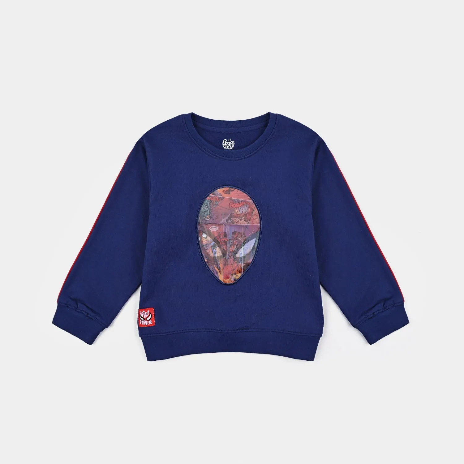 Boys Cotton Terry Sweatshirt Character-Navy