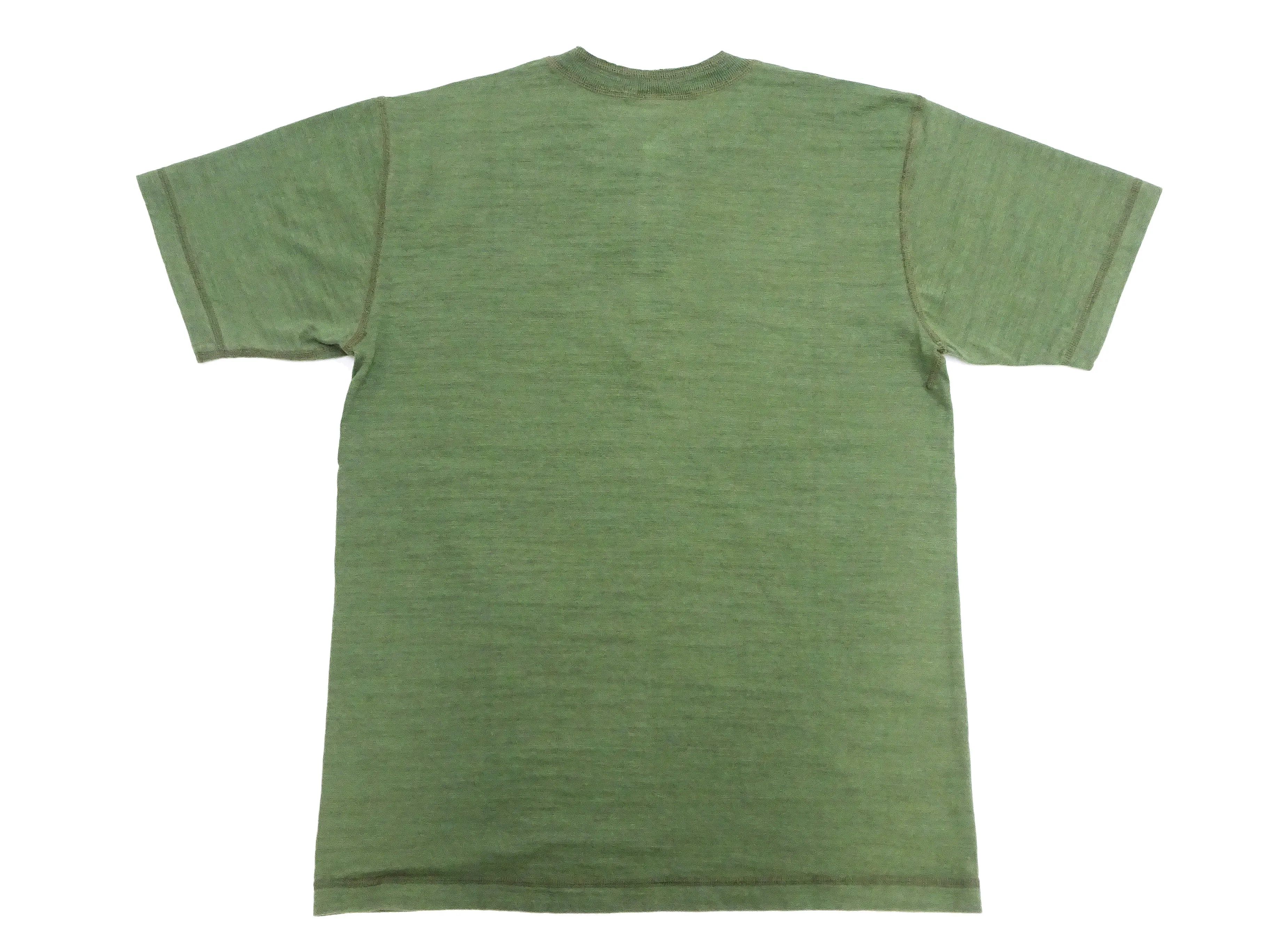 Buzz Rickson Henley T-Shirt Men's Short Sleeve Plain Loopwheeled Slub Yarn Tee BR79192 149 Olive