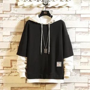 Casual New Men'S Classic Hip HOP Hoodies Sweatshirts Streetwear One Piece Brand Black Grey