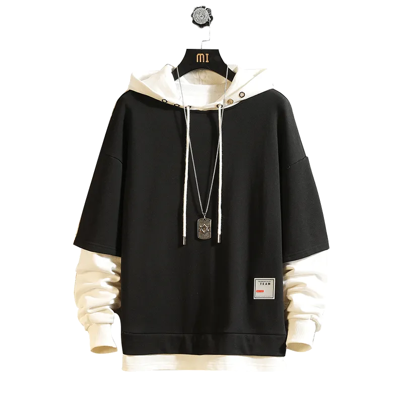 Casual New Men'S Classic Hip HOP Hoodies Sweatshirts Streetwear One Piece Brand Black Grey