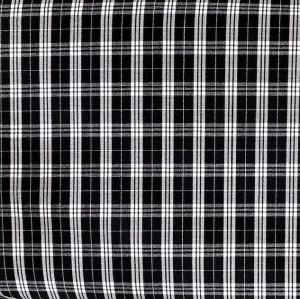 Check Suiting Fabric, Large Check Black/White- 145cm