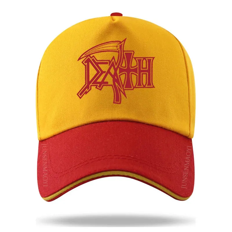 DEATH Cap METAL Hat Baseball Cap Casquette Hats Fitted Casual Dad Hats for Men Women Unisex