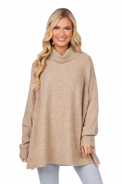 FREDDIE RIBBED SWEATER, ONE SIZE, 3 COLORS