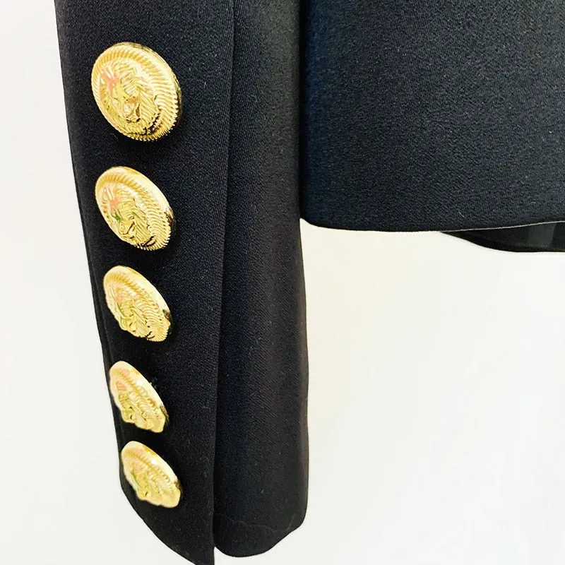 HIGH QUALITY Newest Fashion Show Designer Jacket Women&#39;s Stylish Peak Shoulder Strass Diamonds Beaded Blazer