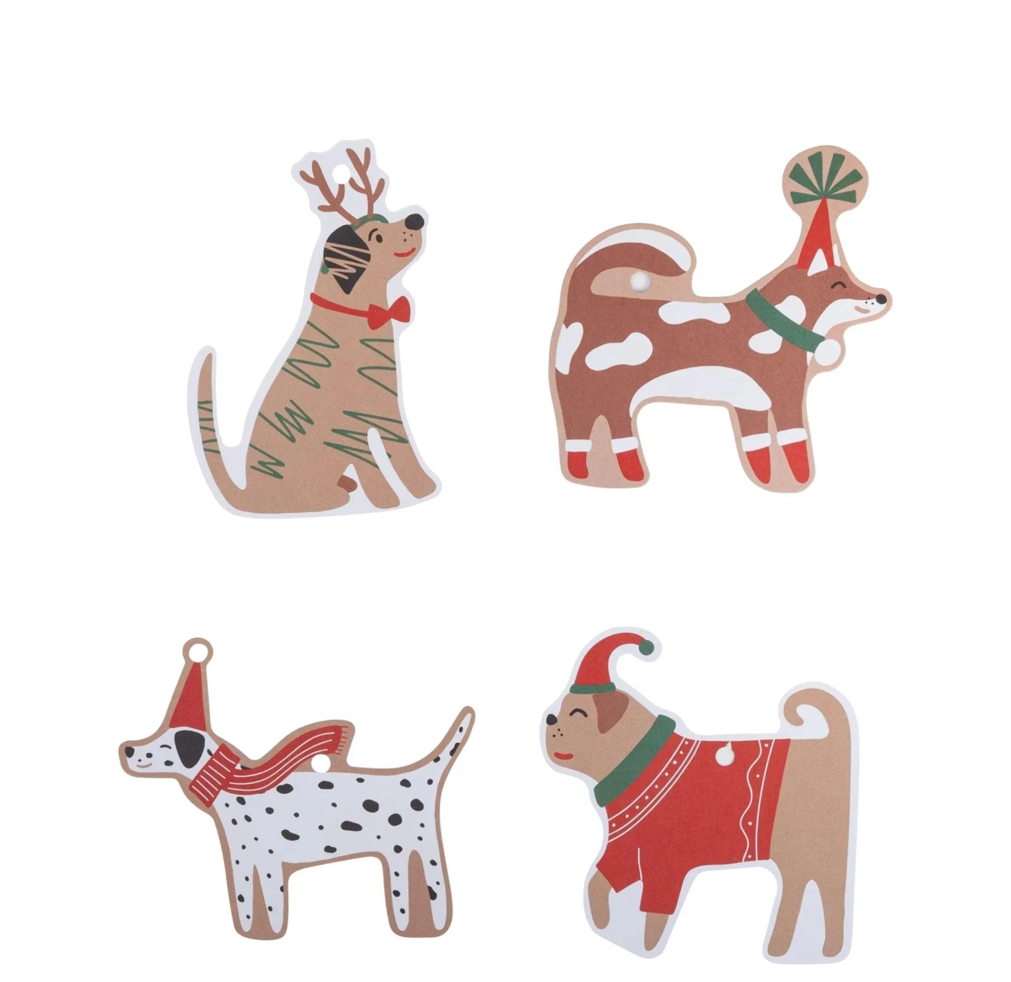 Holiday Dogs Gift Tag Set