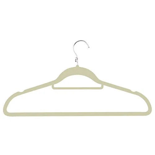 Honey-Can-Do HNG-02000 Cascading Velvet Touch Suit Hanger, 3-Pack, Ivory