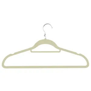 Honey-Can-Do HNG-02000 Cascading Velvet Touch Suit Hanger, 3-Pack, Ivory