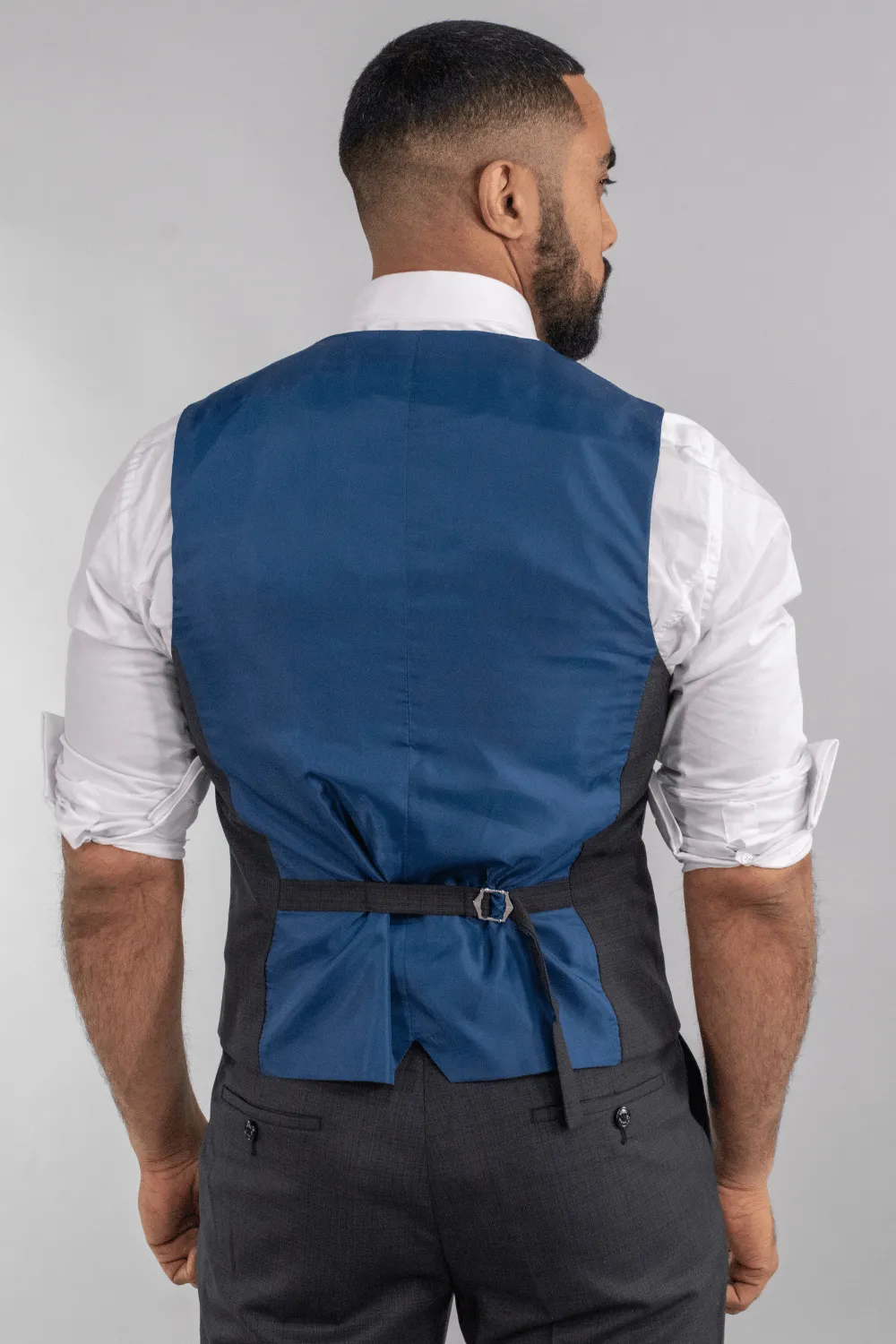 HOUSE OF CAVANI Seeba Slim Fit Waistcoat - Graphite Grey