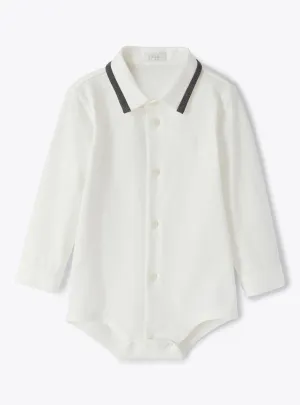 ILG Ivory Onesie w/Accent Collar