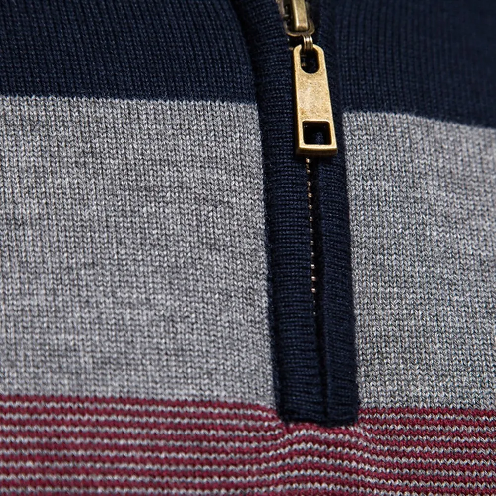 Knitwear Quarter Zip Pullover Sweater