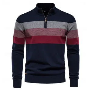 Knitwear Quarter Zip Pullover Sweater