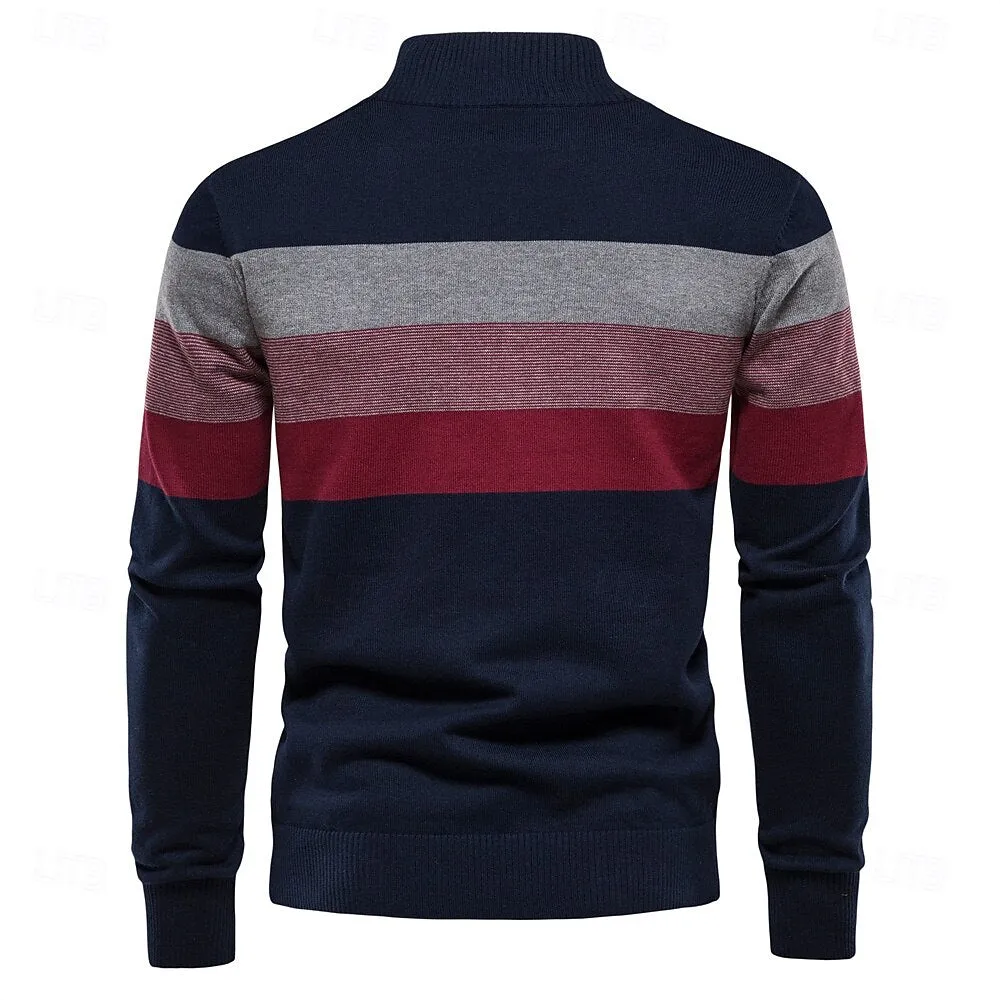 Knitwear Quarter Zip Pullover Sweater