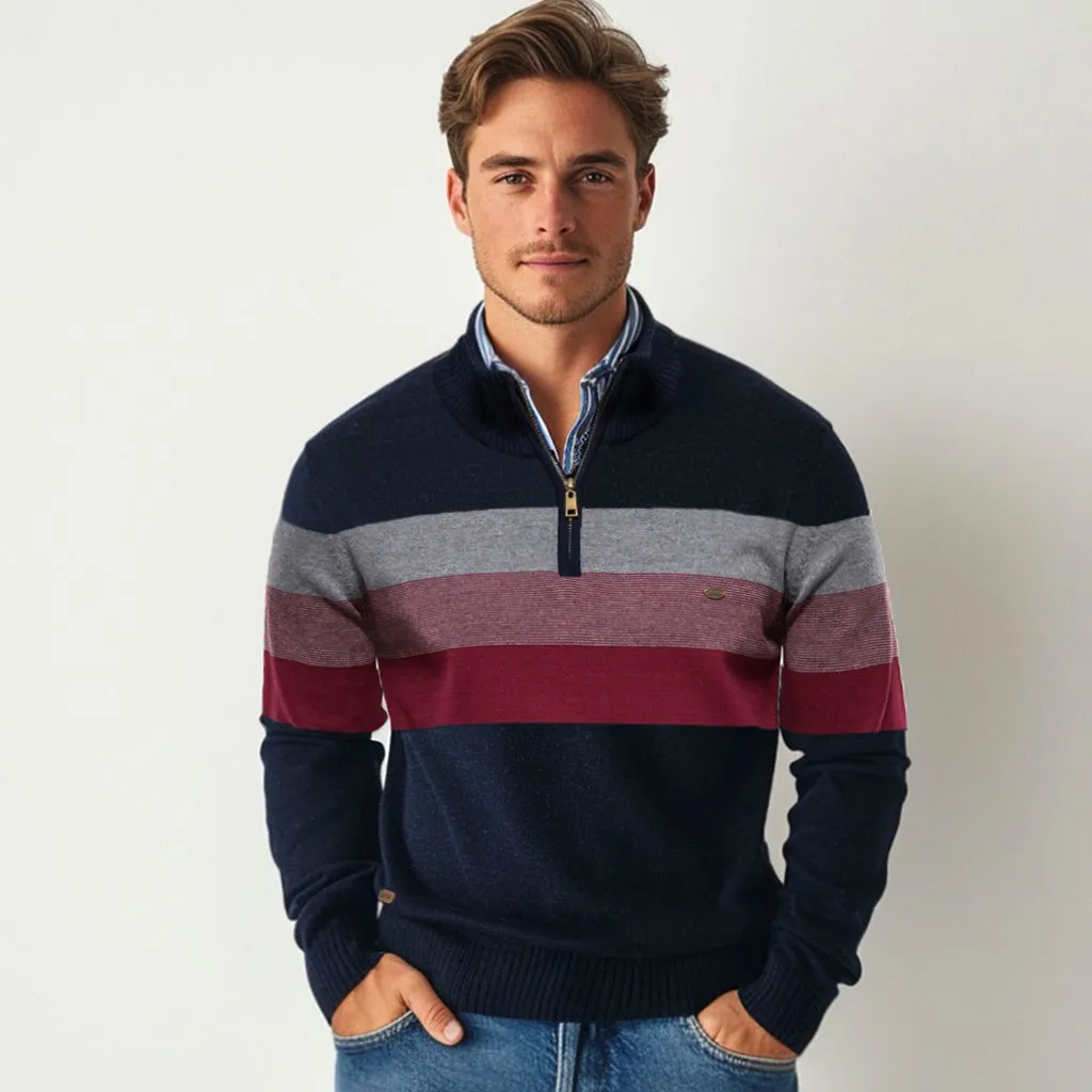 Knitwear Quarter Zip Pullover Sweater