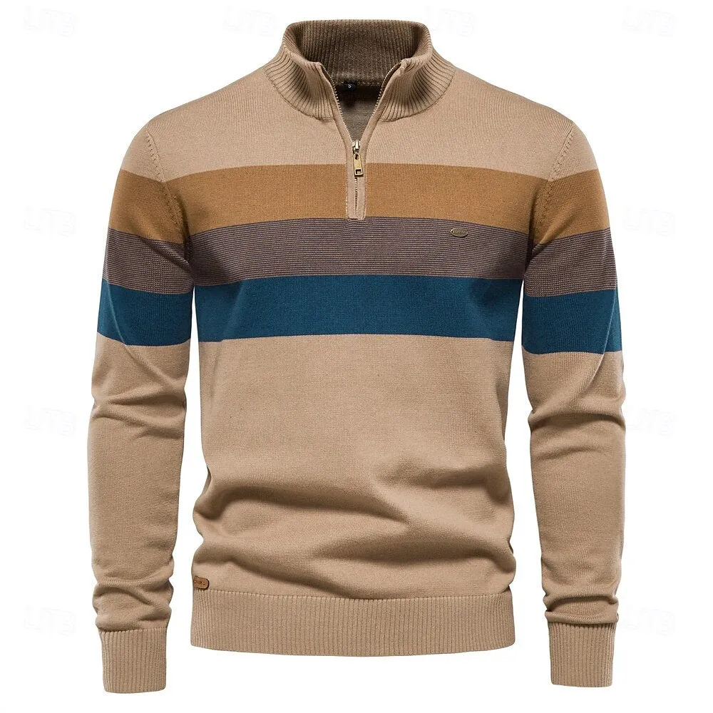 Knitwear Quarter Zip Pullover Sweater