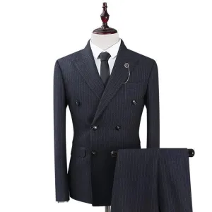 Men Suit - Albert Striped 3-Piece Suit