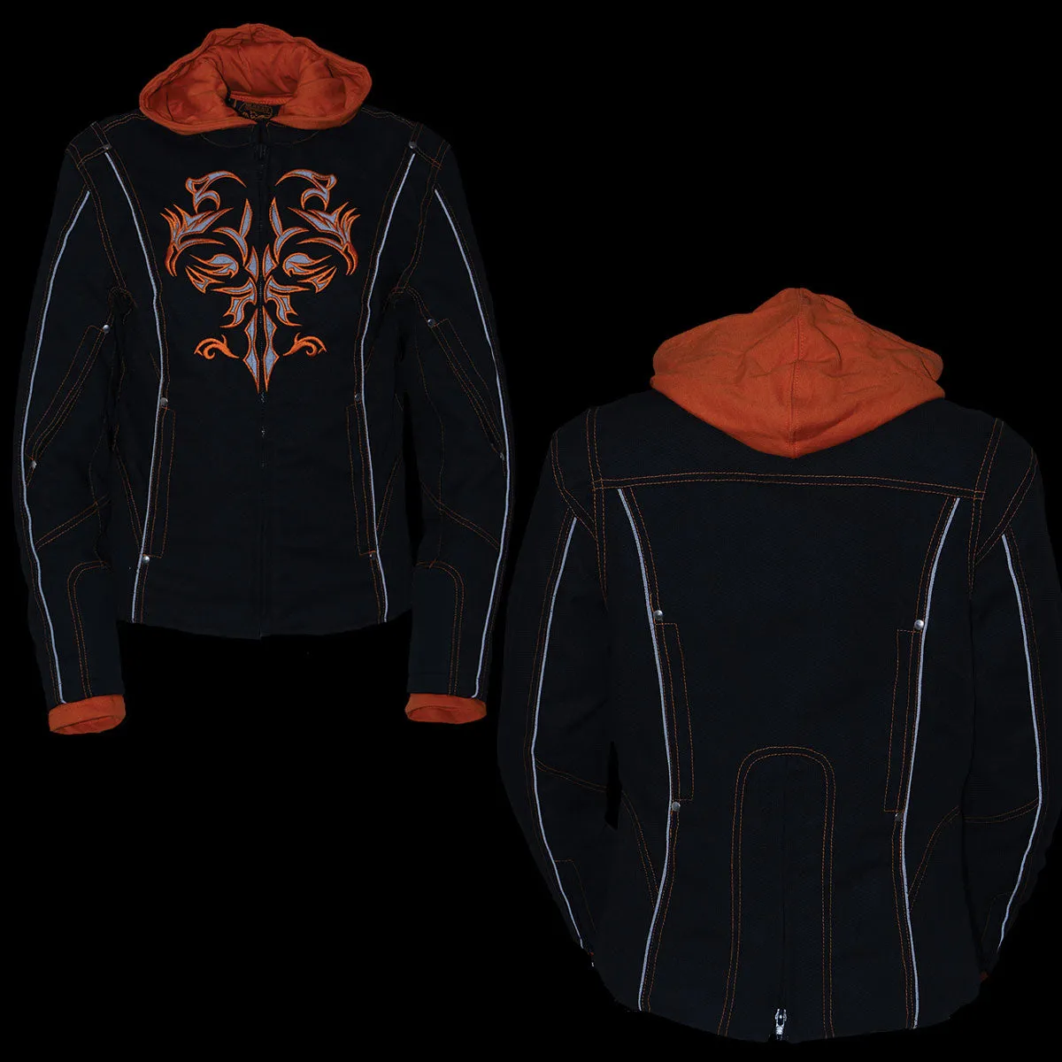 NexGen SH1939 Women's 'Reflective Tribal' Orange and Black 3/4 Textile