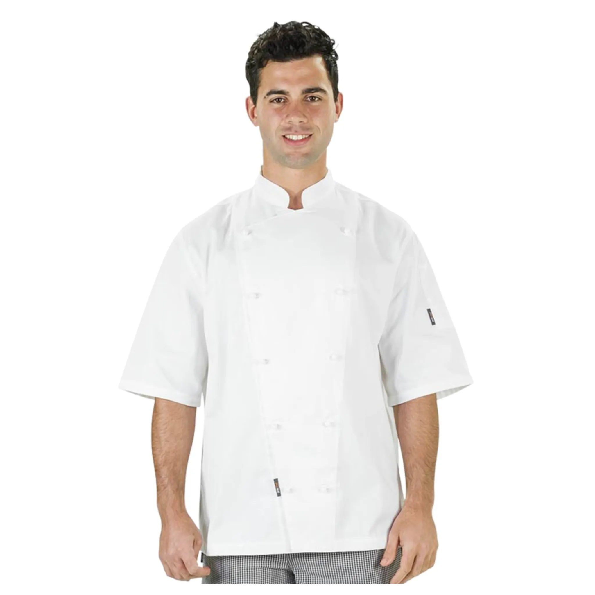 Prochef Jacket, Short Sleeve, White, Extra Small