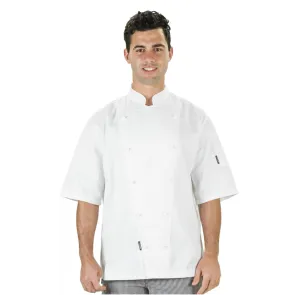 Prochef Jacket, Short Sleeve, White, Extra Small