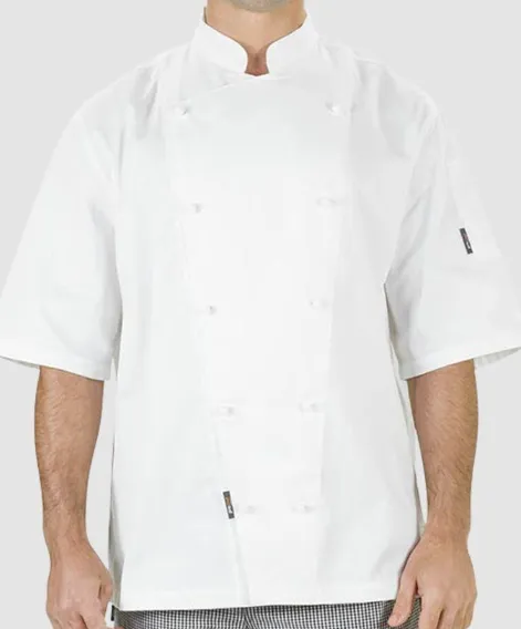 Prochef Jacket, Short Sleeve, White, Large (Order In Item)