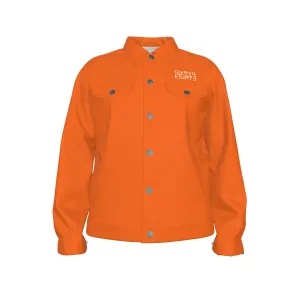 Sixty Eight 93 Logo White Orange Unisex Lapel Jacket