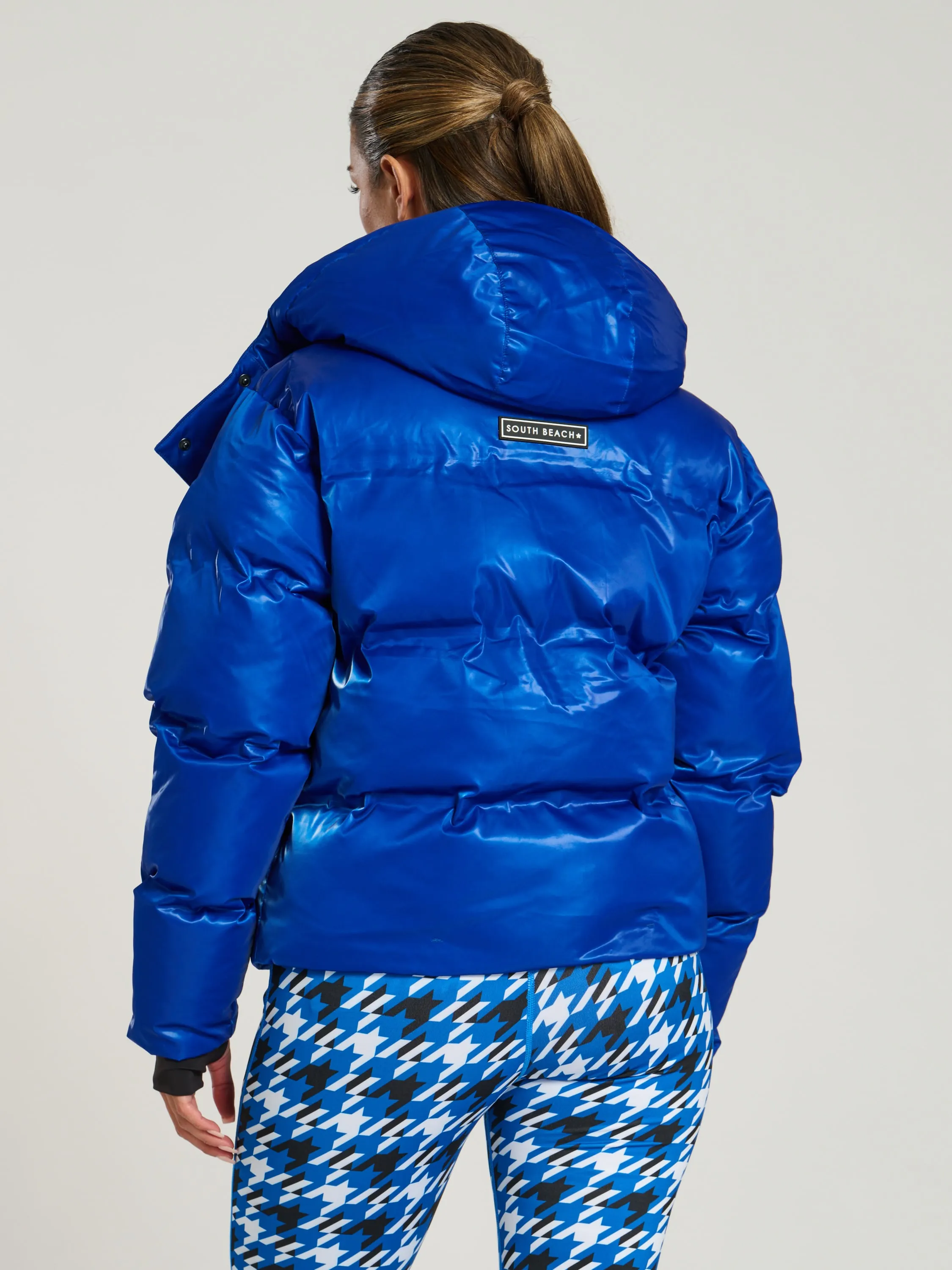 The 'Chalet' Padded Hooded Jacket in Cobalt