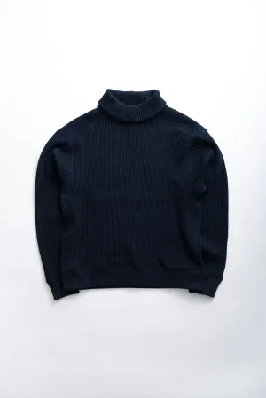 WAFFLE HIGHNECK - DARK NAVY